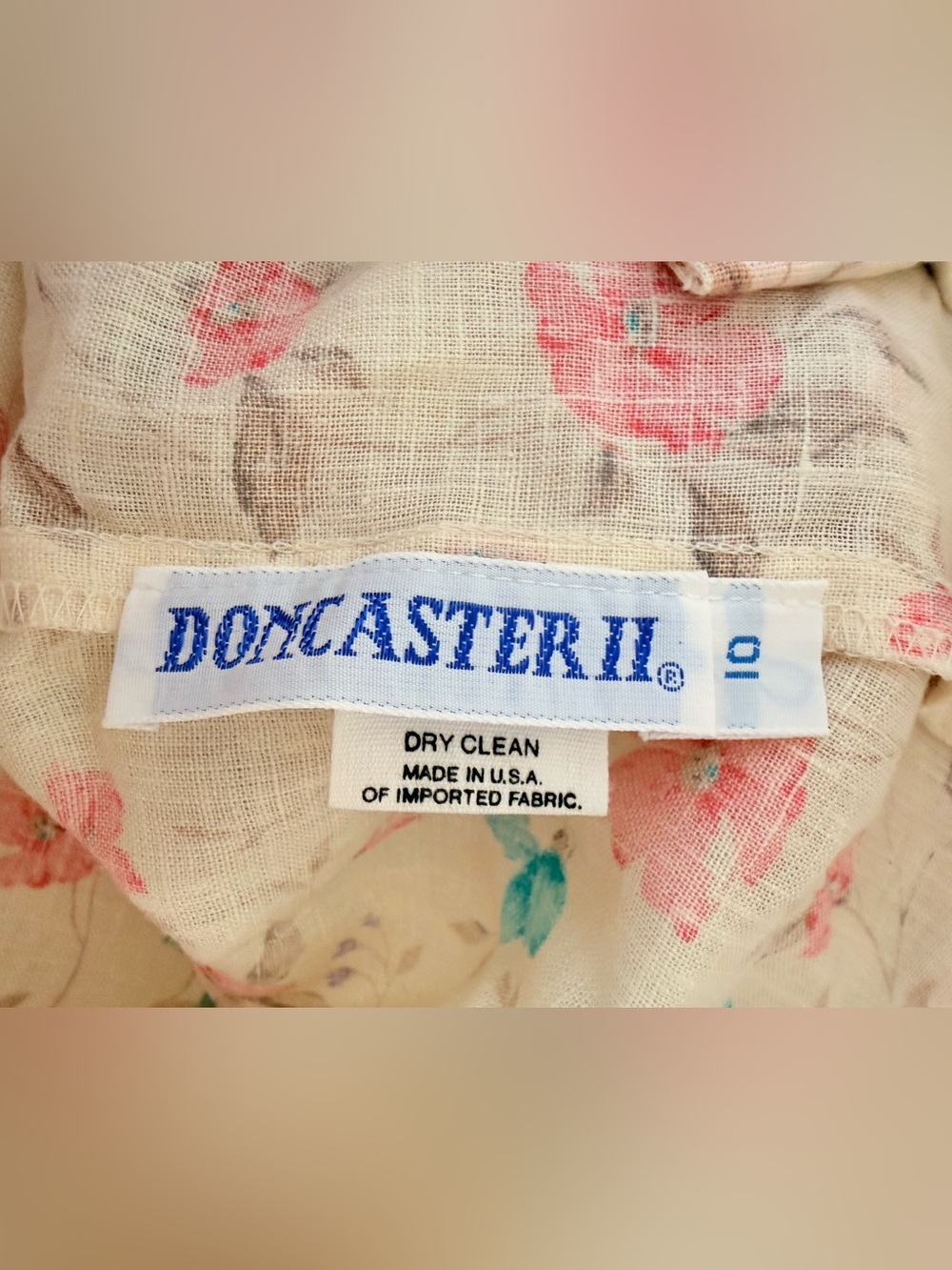 Vintage Floral Short Sleeve Button Blouse w/ Lacy Sailor Collar Doncaster II -MD - Picture 5 of 15